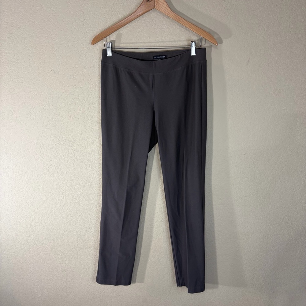 Eileen Fisher Washable Stretch Crepe Pant Slim Fit Ankle Length Sz XS Career EUC